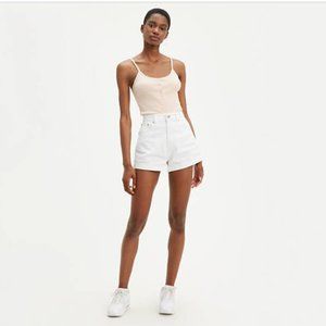 Levi's Womens Mom Shorts - White